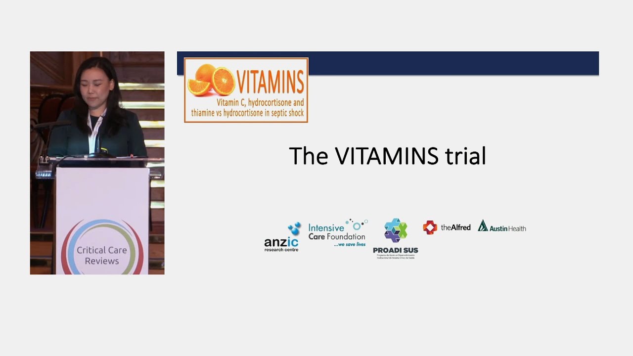 VITAMINS Trial Vitamin C and Thiamine for Sepsis and Septic Shock YouTube