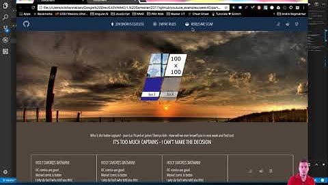 Creating a website | S1E56 | dropdown position:absolute