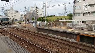 魚住駅 1番のりば 普通電車 223系6000番台到着 接近メロディ「さざなみ」2023/10/03