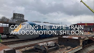 Coupling the APT-E train at Locomotion, Shildon (29.03.2023)
