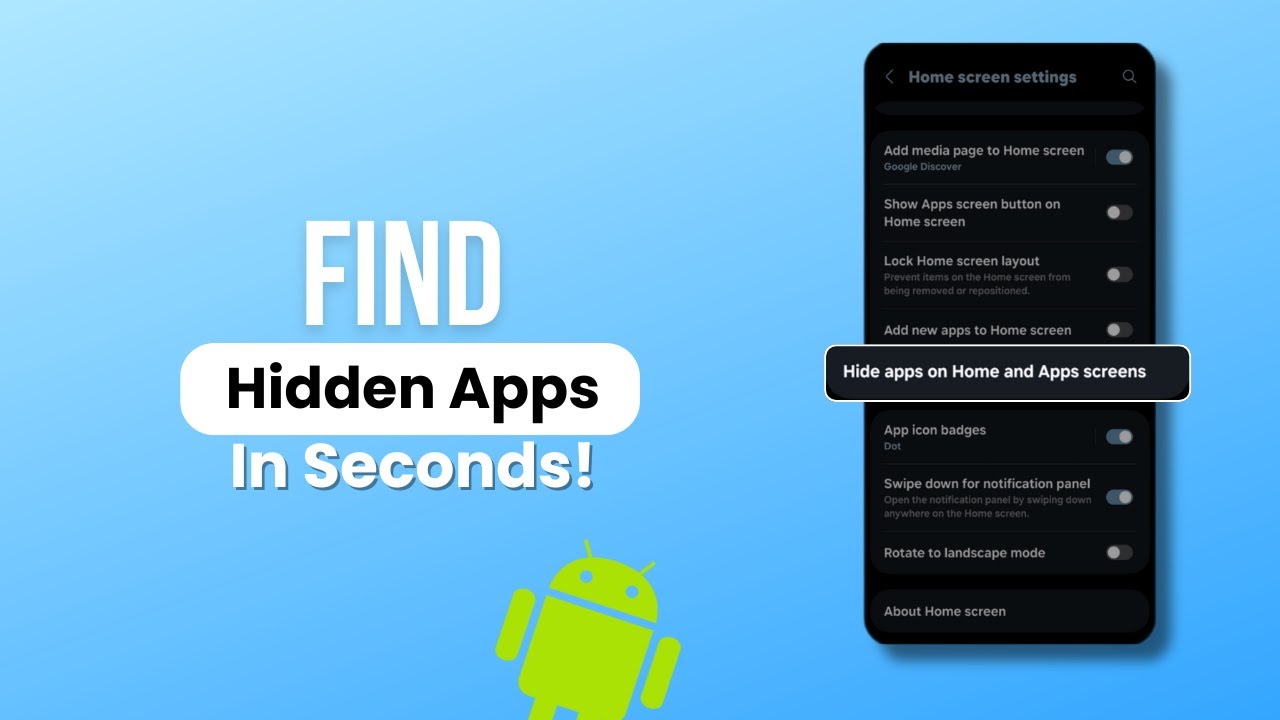 How to Find Hidden Apps on Samsung Phone?