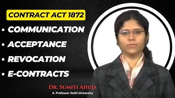 Contract Act | Communication, Acceptance, Revocation & E-Contracts | Legal Concepts Explained