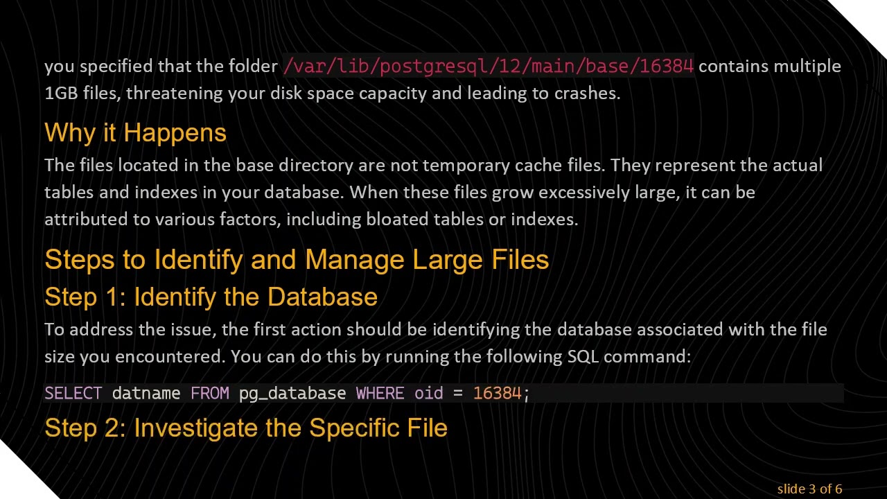 How to Handle Large Database Files in PostgreSQL 12 and Prevent Disk Crashes