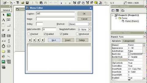Cara Mudah Belajar Visual Basic 6.0 - Pembuatan Menu Pada Visual Basic 6.0
