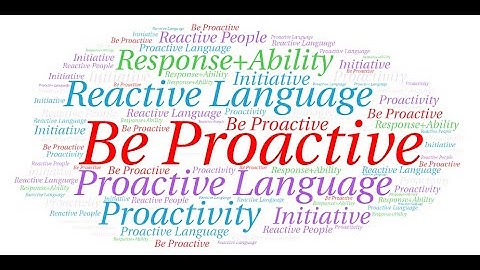 Proactive vs Reactive People