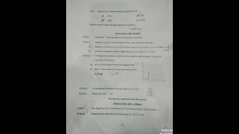 Class 8th Math Paper 2023