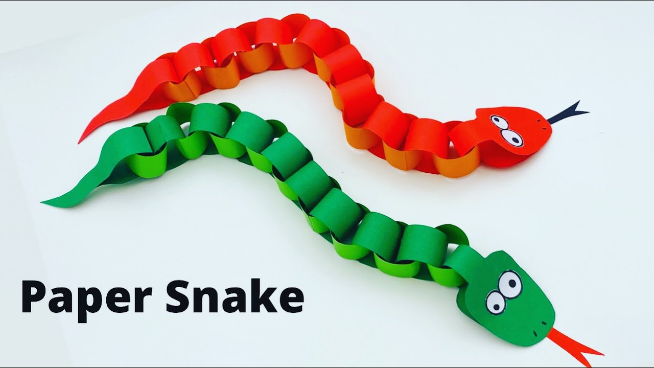 Paper Chain Snake Craft - Happy Toddler Playtime