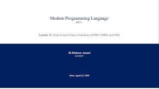 Famous Lecture 13: How to Insert Data in Database (HTML FORMS and PHP) Wealth