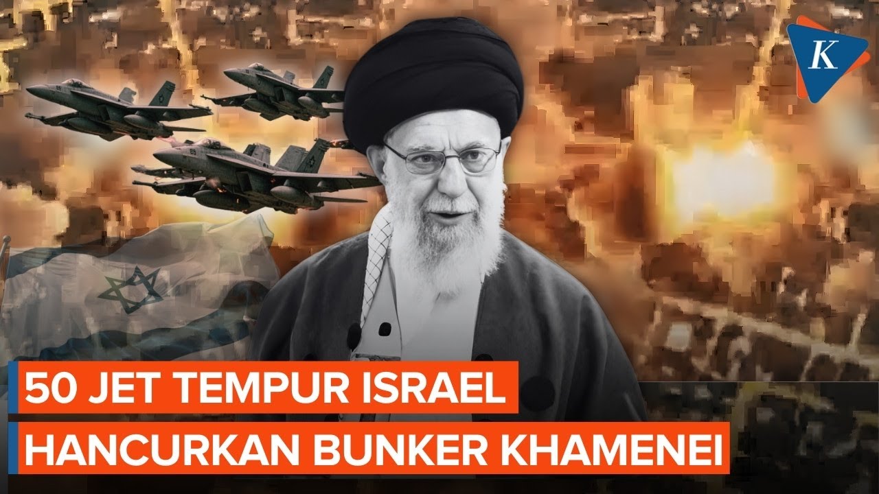 Israel Kerahkan 50 Jet Tempur Serbu Bunker Khamenei, Diklaim Masih Aktif