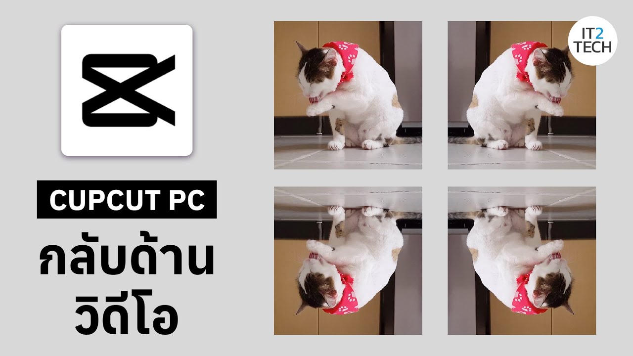 CapCut PC กลับด้านวิดีโอ ซ้าย ขวา บน ล่าง Mirror Rotate