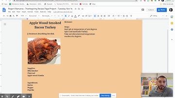 Google Docs Recipe Page Day 3