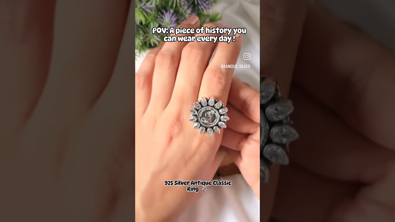 Antique 925 Silver Emperor Rings 