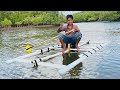 we made simple pvc pipe boat | पी.व्ही.सी. पाईप पासुन बनवला तराफा