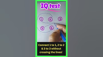 Only for a Genius! Connect 1 to 1, 2 to 2 & 3 to 3 without crossing the lines! #math #youtube
