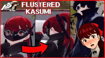 Kasumi BLUSHES when staring at Joker - Persona 5 Royal