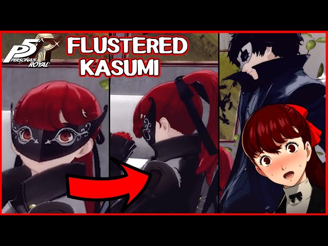 Kasumi BLUSHES when staring at Joker - Persona 5 Royal class=