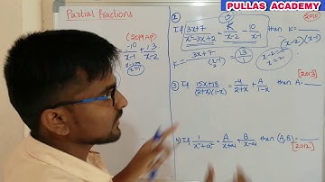 partial fractions type 1||PULLAS ACADEMY||ECET 2021