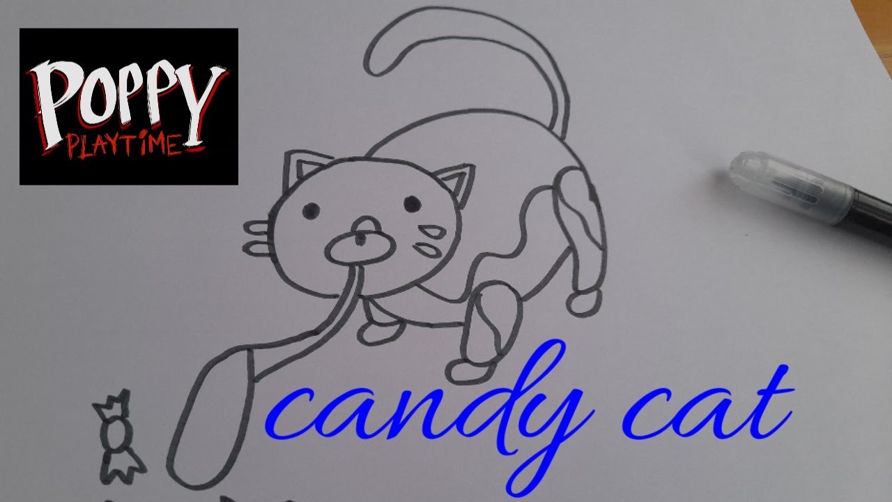 How to Draw Poppy Playtime Candy Cat Huggy Wuggy and Kissy Missy Easy