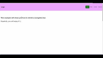 How to make the Navigation Bar Shrink on Scroll using HTML, CSS and JavaScript