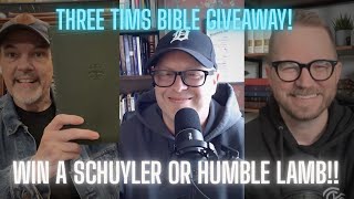 A 20K Subscriber Three Tim Premium Bible Giveaway!
Watch this video to get the details on how to enter for my 20K Subscribe giveaway of a Schuyler Treveris or Humble Lamb of your choice! A 20K Subscriber Three Tim Premium Bible Giveaway!