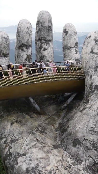 Golden Bridge in Ba Na Hills, Da Nang, Vietnam – Scenic Mountain Architecture #vietnam #shorts