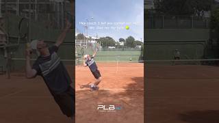 Tennis coach blasting Serve bombs #tennis #serve #tennisserve #tenniscoach #tennisplayer