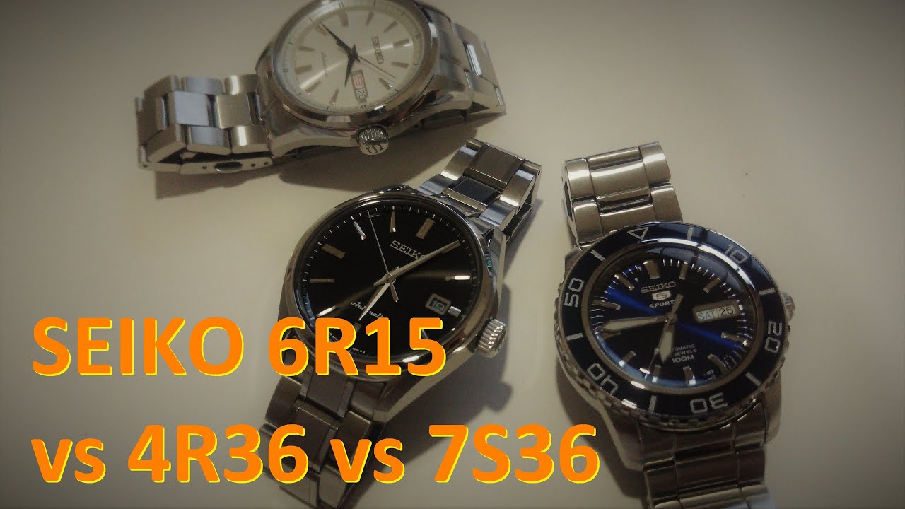 SEIKO 6R15 vs 4R36 vs 7S36ムーブメント 精度検証 - YouTube