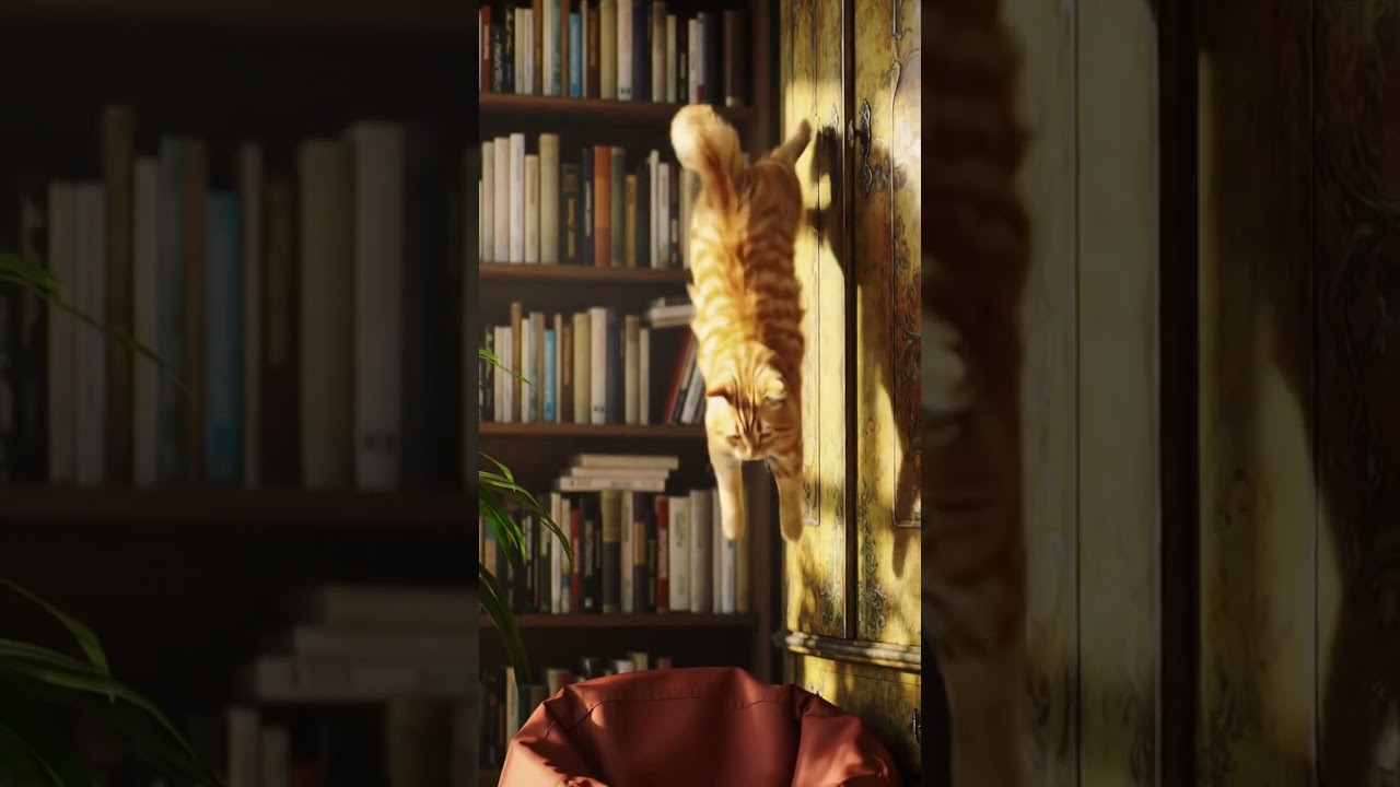 Cat Jump Fail: Gravity Always Wins! 😂