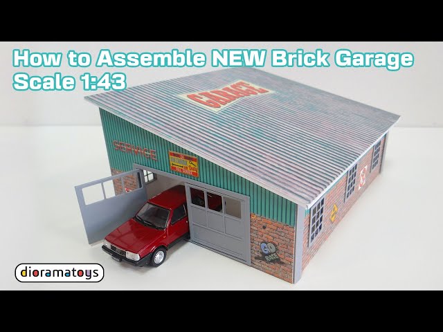 Scale 1:43 Diorama Car Garages With Sheet ''metal' Roof PVC