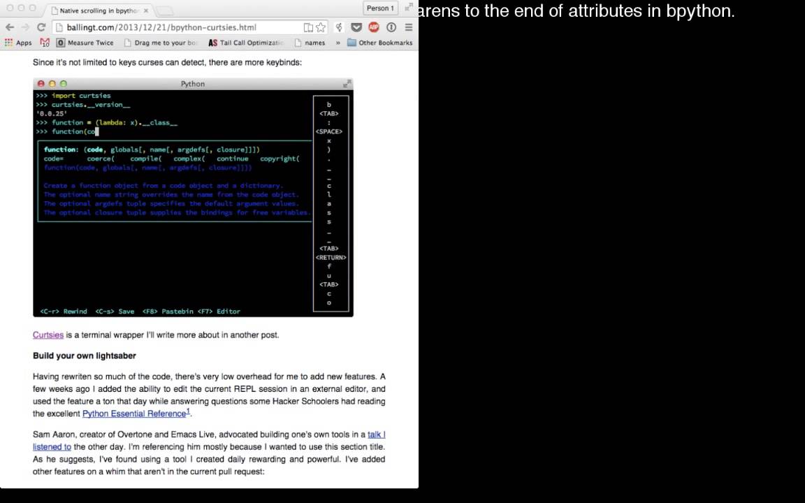 Scaring the bugs out of bpython - YouTube