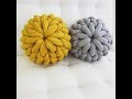 Hand knit a chunky knit Merino wool pillow with BeCozi