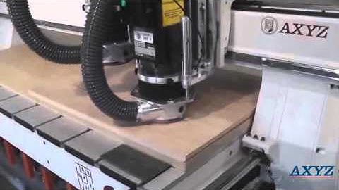 AXYZ CNC Router Cutting a Cupboard Door