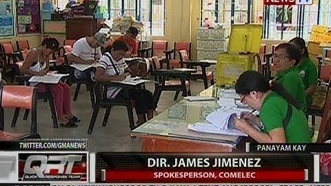 QRT: Panyam kay Dir. James Jimenez, spokesperson, COMELEC