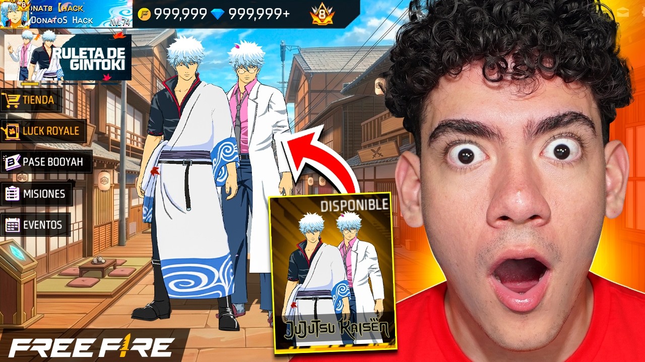 CONSIGO LA SKIN de GINTOKI en FREE FIRE x GINTAMA y ME SORPRENDI !! - TheDonato