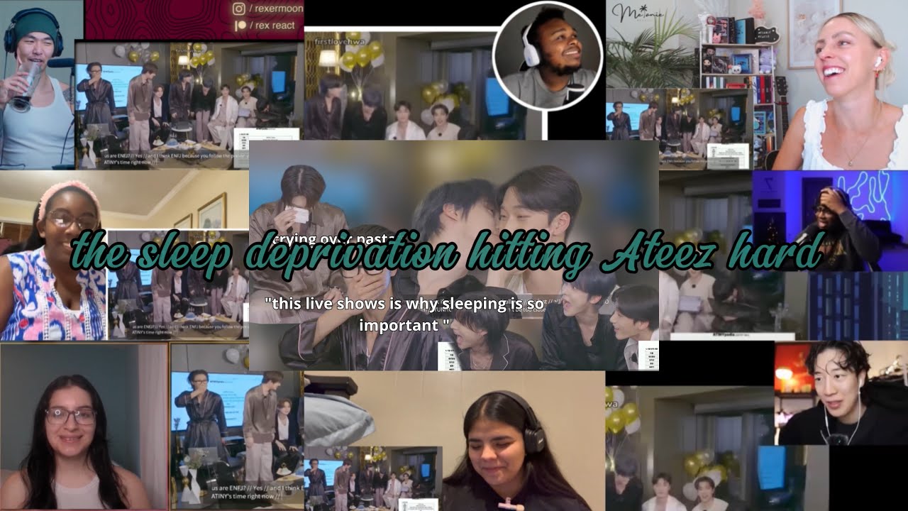 the sleep deprivation hitting ATEEZ hard |  REACTION MASHUP