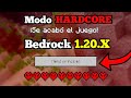 🟢 Como ACTIVAR el MODO HARDCORE en Minecraft BEDROCK 1.20.X | Como JUGAR Modo HARDCORE Minecraft PE!