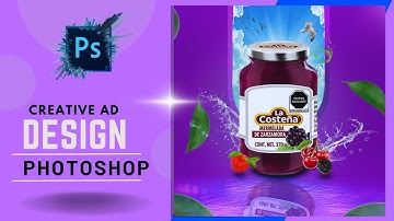 How To Create A Simple Jam Jar Poster Design || Photoshop Tutorial Advertising Pamplet