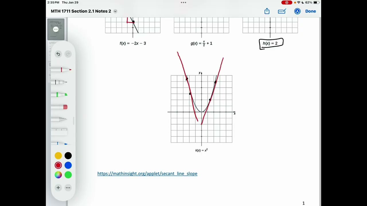 2.1 The Tangent Problem - YouTube
