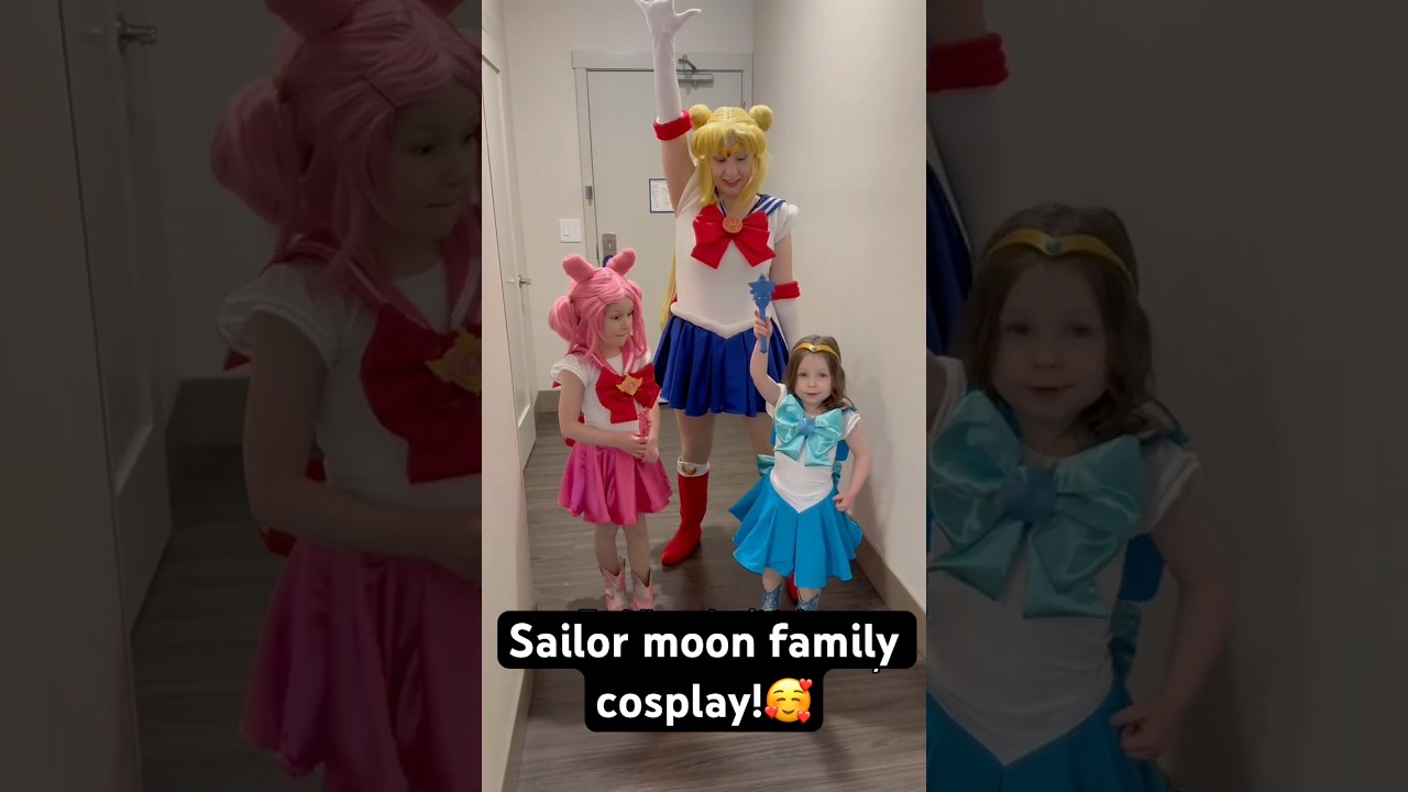 Sailor moon family cosplay! 😂 #sailormoon #chibimoon #mercury #cosplay #groupcostume #sewing