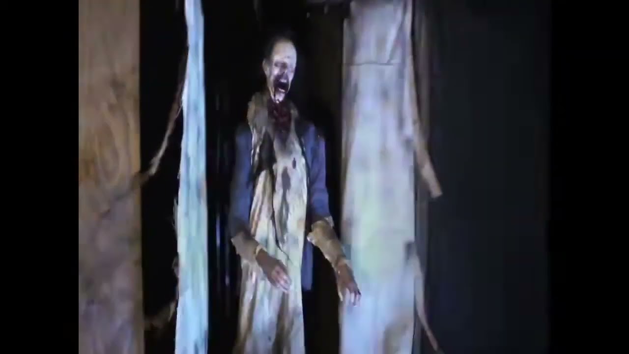 PoisonProps.com CL627 Curtain Zombie leaper Haunted House Prop