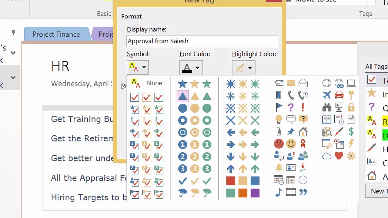 Microsoft OneNote: Tags (Video 2) - YouTube