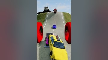 High Speed Car Crash Test on Hulk Bollard 💣 | BeamNG Drive