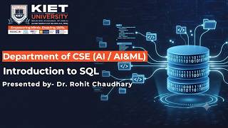 Introduction to SQL | Dr. Rohit