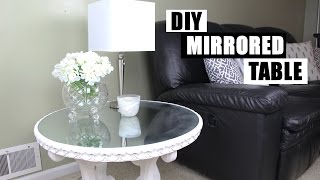 It's another diy furniture makeover! i show you how to turn glass into
a mirror with paint. used effects spray paint table ...