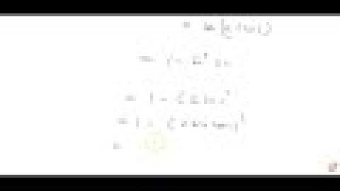 Prove that: `cos4x=1-8sin^2xcos^2x`...