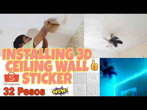 Video: How To Glue Vinyl Ceiling Stickers