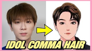 Korean Manga Comma Hairstyle Tutorial  韓漫偶像髮型教學  | ISSAC YIU