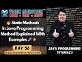 🔥 Static Methods In Java | Java Static Method Explained With Examples 🚀 ✨