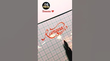 Calligraphy For Beginners | Rumana Name #shorts #shortsfeed #calligraphy #handwriting #art #writing