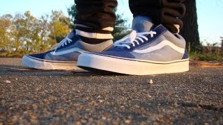 Vans Old Skool Suede And Chambray Estate Review On Feet Hd Pics